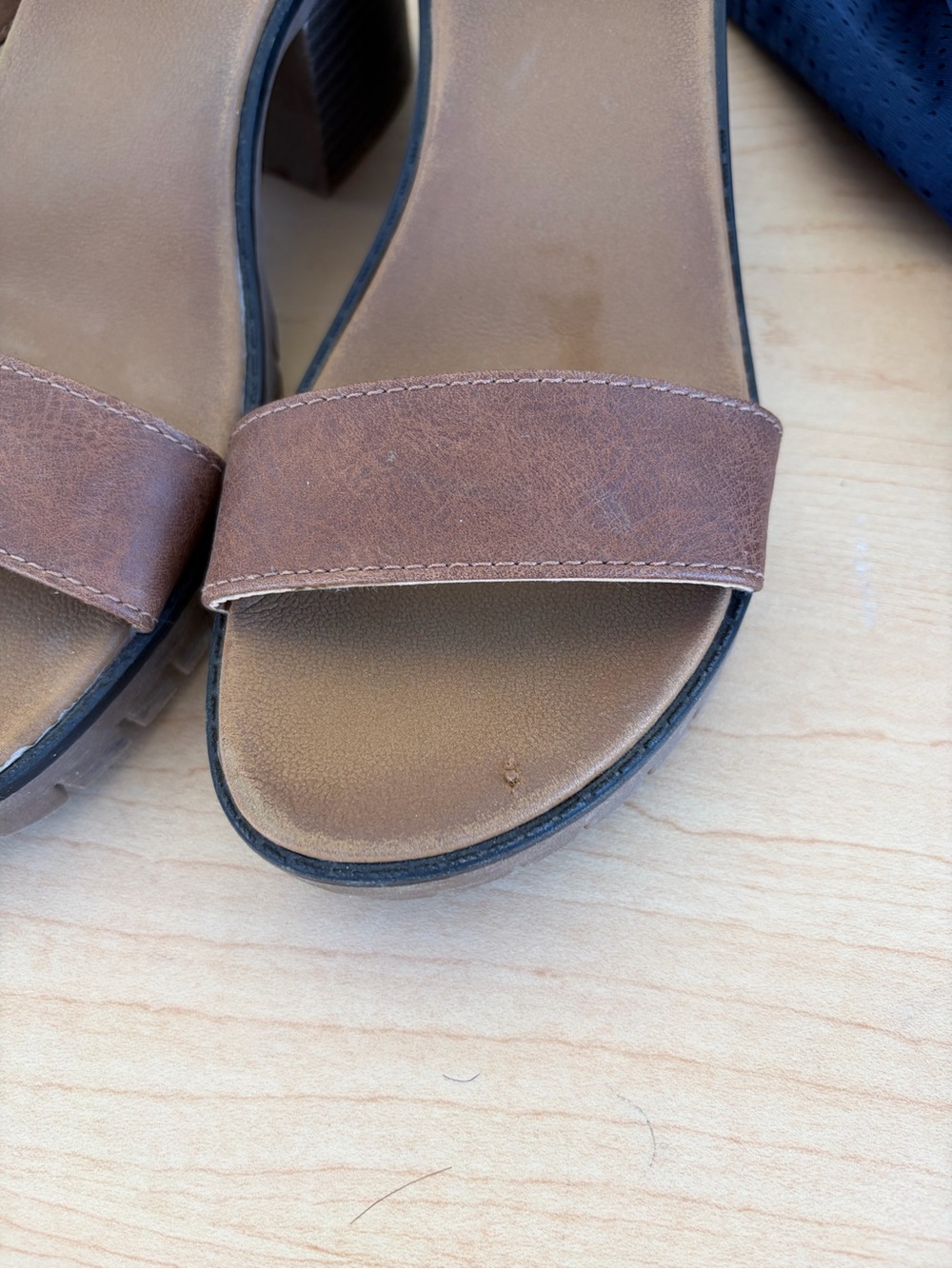 Pop Women’s Brown Ankle-Strap Sandals Women’s Size 7.5 - Picture 4 of 16